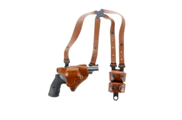 Image of Galco Miami Classic II Shoulder System, Ruger Security-Six, Ruger Service-Six, Ruger Speed-Six, S&amp;W K-Frame Revolver, Taurus 415/425 Tracker 445/450/617/627 Tracker/66, Right, Plain, Tan, MCII114
