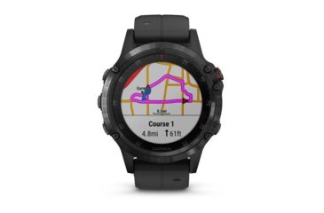 Image of Garmin Fenix 5 Plus, Sapphire, GPS Watch, NA, Black/Black 010-01988-00