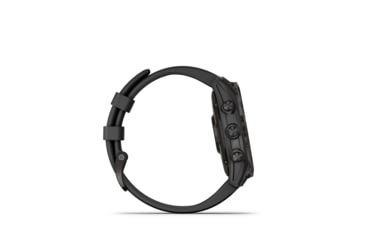 Image of Garmin Fenix 7 Sapphire Solar Watch, Black DLC Titanium Case, Black Band, 010-02540-34