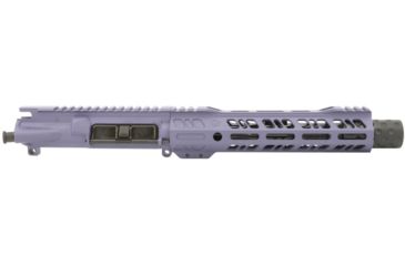 Grid Defense Complete Upper Receiver, 5.56mm, 7.5 inch, Pistol Length, 4150 M4 Barrel, 1-7 Twist, 9 inch Octagon M-LOK Rail, Dimpled Flash Can, Tactical Grape, GD75GDR9FCAN556GRP