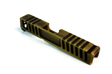 Image of Gun Cuts Juggernaut Slide for Glock 26, No Optic Cut, Battleworn Gold, GC-G26-JUG-GOLBW-NO