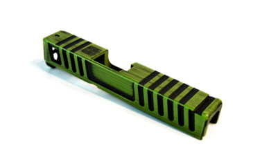 Image of Gun Cuts Juggernaut Slide for Glock 26, No Optic Cut, Battleworn Zombie Green, GC-G26-JUG-ZGRBW-NO