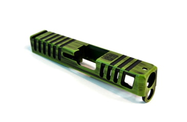 Image of Gun Cuts Juggernaut Slide for Glock 26, Optic Cut, Battleworn Zombie Green, GC-G26-JUG-ZGRBW-RMR