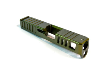 Image of Gun Cuts Juggernaut Slide for Glock 26, Optic Cut, Leprechaun Gold, GC-G26-JUG-LGO-RMR