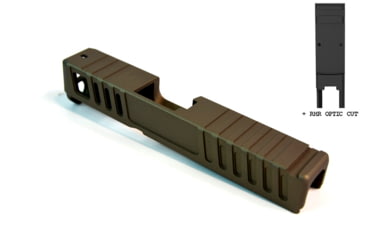 Image of Gun Cuts Juggernaut Slide for Glock 26, Optic Cut, Smoked Bronze, GC-G26-JUG-SBR-RMR