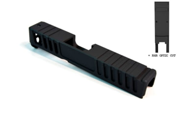 Image of Gun Cuts Juggernaut Slide for Glock 26, Optic Cut, Sniper Gray, GC-G26-JUG-SGR-RMR