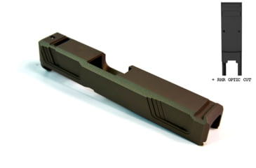 Image of Gun Cuts Raider Slide for Glock 26, Optic Cut, Smoked Bronze, GC-G26-RAI-SBR-RMR