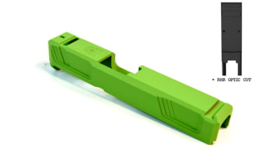 Image of Gun Cuts Raider Slide for Glock 26, Optic Cut, Zombie Green, GC-G26-RAI-ZGR-RMR