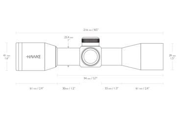 Image of Hawke Sport Optics XB Crossbow Scopes, 3X32mm, 1in Tube, SFP, XB SR Reticle, Black, 12211