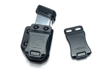 Hazmat Holster Works MC1 Single Mag Carrier, Ambidextrous, Springfield Armory Hellcat, 1.5 - 1.75in Belts, Kydex, Black, 10021