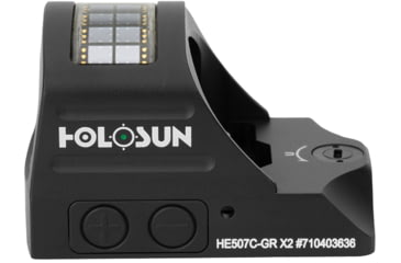 Image of Holosun HE507C-GR-X2 Green Dot Sight, 1x, 2 MOA Dot &amp; 32MOA Circle, Black, HE507C-GR-X2