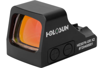 Image of Holosun HE507K-GR X2 Green Dot Reflex Sight, 1x, Green Circle Dot/ 2 MOA Dot/ 32 MOA Circle Reticles, Anodized, Black, HE507K-GR X2