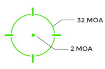 Image of Holosun HE507K-GR X2 Green Dot Reflex Sight, 1x, Green Circle Dot/ 2 MOA Dot/ 32 MOA Circle Reticles, Anodized, Black, HE507K-GR X2