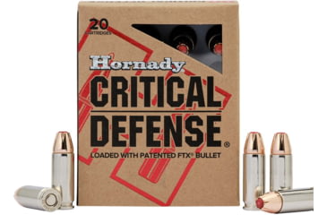 Hornady Critical Defense 30 Super Carry 100 Grain Jacketed Hollow Point Centerfire Pistol Ammunition, 20, JHP