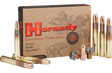 Hornady Dangerous Game .458 Lott 500 Grain Dangerous Game eXpanding Bonded Centerfire Rifle Ammunition, 20