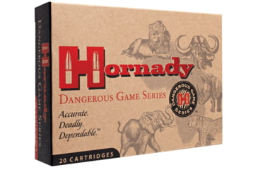 Hornady 82682 Dangerous Game 500-416 Nitro Express 400 Gr Dangerous Game Solid, 20