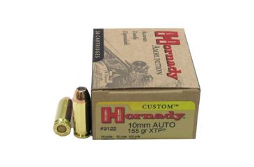 Image of Hornady Custom 10mm Auto 155 grain eXtreme Terminal Performance Brass Cased Centerfire Pistol Ammo, 20 Rounds, 9122