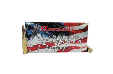 Image of Hornady American Gunner 6.5mm Creedmoor 140 grain Boat-Tail Hollow Point Match Brass Cased Centerfire Rifle Ammo, 50 Rounds, 81482