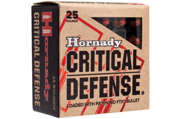 Image of Hornady Critical Defense 9 mm Luger 115 grain Flex Tip eXpanding Brass Cased Centerfire Pistol Ammo, 25 Rounds, 90250
