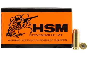 HSM Ammunition Training 10mm Auto 200 Grain Full Metal Jacket Brass Cased Pistol Ammunition, 50, FMJ