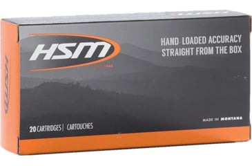HSM Ammunition Standard .264 Winchester Magnum 140 Grain Soft Point Brass Cased Centerfire Rifle Ammunition, 20, SP