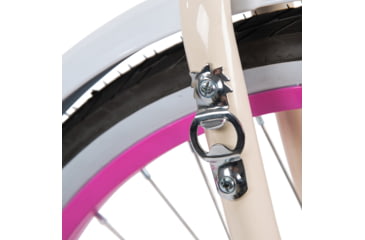 Image of Huffy Single-Speed Beach Cruiser Bike - Womens, Cream/Pink, 26 inch, 76598