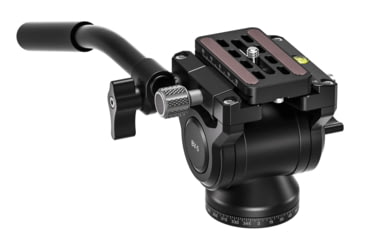Leofoto BV-5B Mini Fluid Head for Optics w/ Shorter Handle, Arca, Black, BV-5B