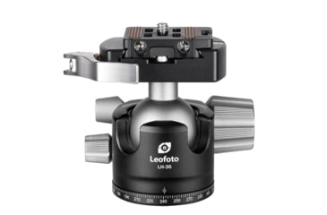 Leofoto LH-36LR Ball Head w/ LR-50 Lever Release Clamp, Arca, Black, LH-36LR