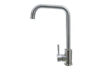 Image of Lippert Square Gooseneck Faucet - Single Hole, Stainless Steel, 719325