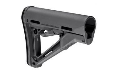Image of Magpul Industries CTR Rifle Stock, Mil-Spec, Fits AR-15/M-16, Gray MPIMAG310GRY