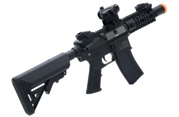 Image of Matrix Sportsline M4 RIS Airsoft AEG Rifle w/G2 Micro-Switch Gearbox, 5in Stubby, Black, Large, ST-AEG-274-A-BK