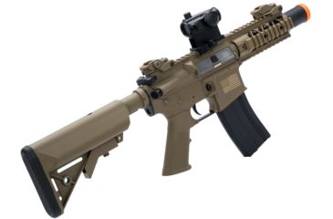 Image of Matrix Sportsline M4 RIS Airsoft AEG Rifle w/G2 Micro-Switch Gearbox, 5in Stubby, Dark Earth, Large, ST-AEG-274-A-DE