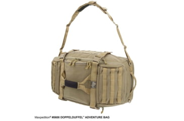 Image of Maxpedition DoppelDuffel Bag w/ Shoulder &amp; Backpack Straps - Khaki 0608K