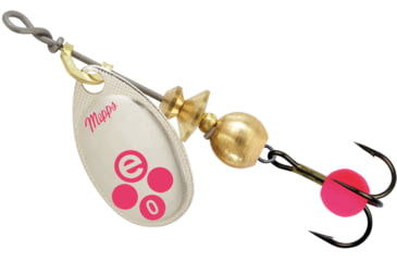 Image of Mepps Aglia-e In-Line Spinner, 1/12 oz, Treble Hook w/Egg Silver-Hot Pink, BE0 SHP