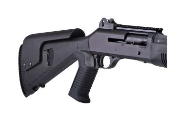 Image of Mesa Tactical Urbino Pistol Grip Stock for Benelli M4, Riser, Standard Butt, 12-GA, Black, 12.5in, 90040
