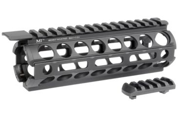 Image of Midwest Industries AR-15/M16 M-Series Two Piece Drop-In M-LOK Handguard, 7 in, Carbine, Black, MI-17M
