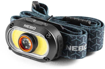 Image of Nebo Mycro Turbo Mode Rechargeable Headlamp and Cap Light, USB-C, 500 Lumens, Black, NEB-HLP-1005