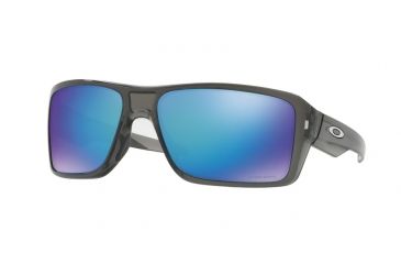 Image of Oakley DOUBLE EDGE OO9380 Sunglasses 938006-66 - Grey Smoke Frame, Prizm Sapphire Polarized Lenses