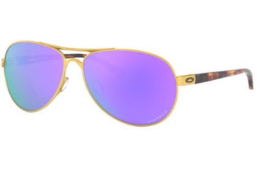 Image of Oakley Feedback OO4079 Sunglasses - Women's, Satin Gold, 59, OO4079-407939-59