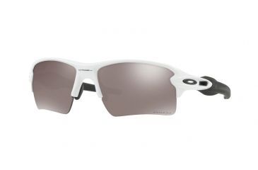 Image of Oakley Flak 2.0 XL Sunglasses 918881-59 - Polished White Frame, Prizm Black Polarized Lenses