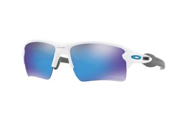 Image of Oakley Flak 2.0 XL Sunglasses 918894-59 - Polished White Frame, Prizm Sapphire Lenses