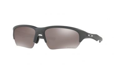 Image of Oakley FLAK BETA A OO9372 Sunglasses 937208-65 - Steel Frame, Prizm Black Polarized Lenses