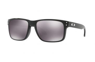 Image of Oakley Holbrook Sunglasses - Men's, Polished Black Frame, Prizm Black Lenses, OO9102-9102E1-55