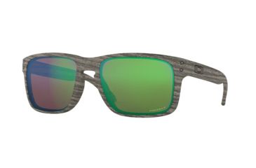 Image of Oakley Holbrook Sunglasses - Men's, Wood Grain Frame, Prizm Shallow H2o Polarized Lenses, OO9102-9102J8-55