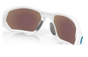 Image of Oakley OO9019A Plazma A Sunglasses - Men's, Matte White Frame, Prizm Sapphire Lens, Asian Fit, 59, OO9019A-901916-59