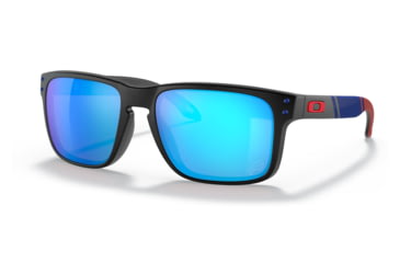 Image of Oakley OO9102 Holbrook Sunglasses - Men's, BUF Matte Black Frame, Prizm Sapphire Lens, 55, OO9102-9102Q5-55