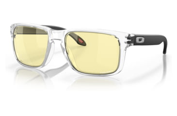 Image of Oakley OO9102 Holbrook Sunglasses - Men's, Clear Frame, Prizm Gaming Lens, 55, OO9102-9102X2-55
