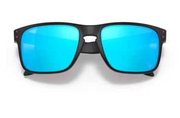 Image of Oakley OO9102 Holbrook Sunglasses - Men's, HOU Matte Black Frame, Prizm Sapphire Lens, 55, OO9102-9102R4-55
