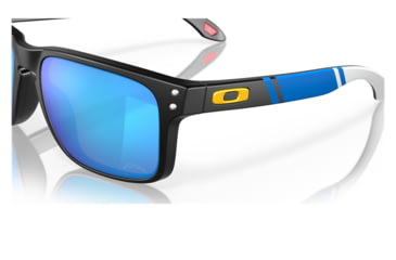 Image of Oakley OO9102 Holbrook Sunglasses - Men's, LAC Matte Black Frame, Prizm Sapphire Lens, 55, OO9102-9102R8-55