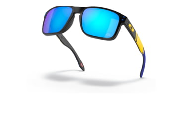 Image of Oakley OO9102 Holbrook Sunglasses - Men's, LAR Matte Black Frame, Prizm Sapphire Lens, 55, OO9102-9102R9-55